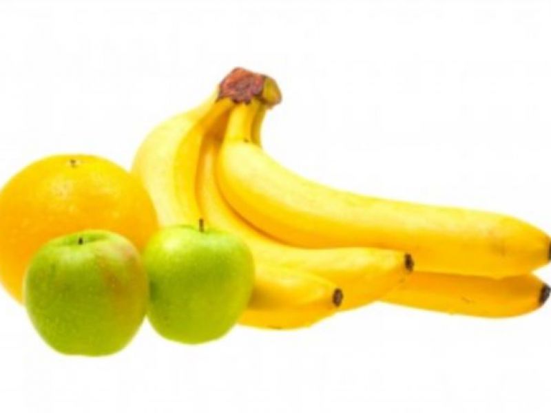 Bananen-Apfelbrei mit Orangensaft