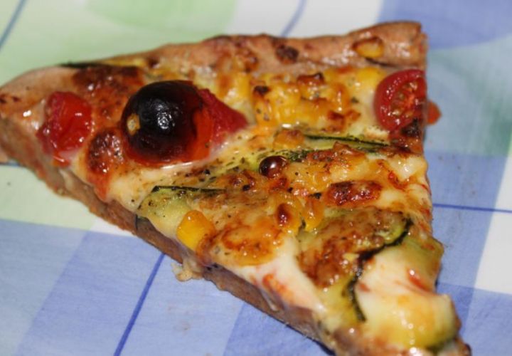 Gemüse-Blitz-Pizza