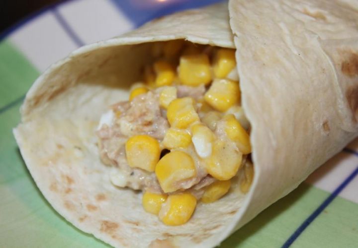 Thunfisch-Mais Wraps