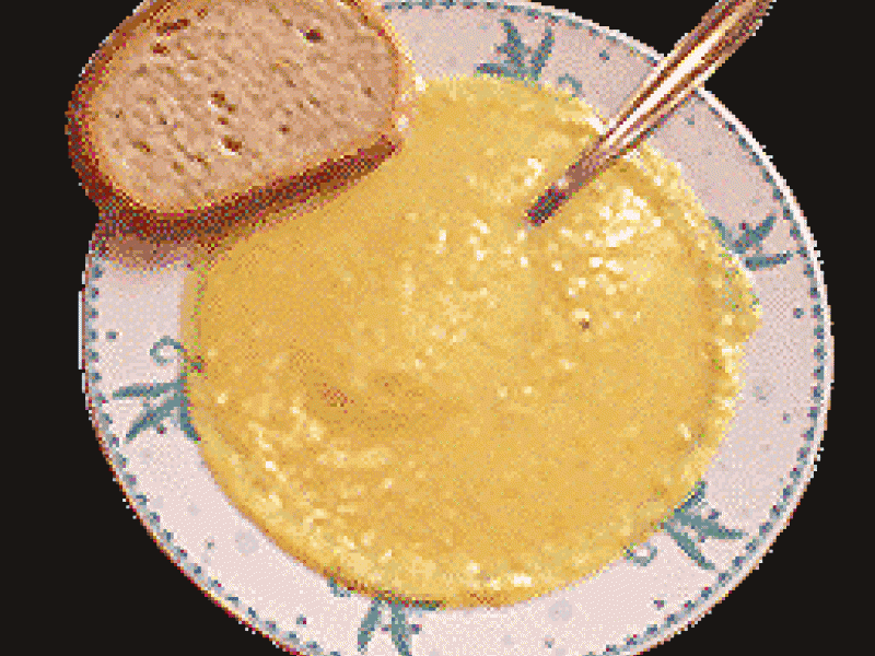 Kürbissuppe mit Porree (vegetarisch)