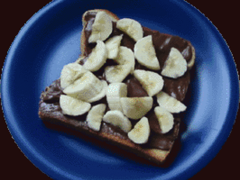 Nutella-Bananen-Toast