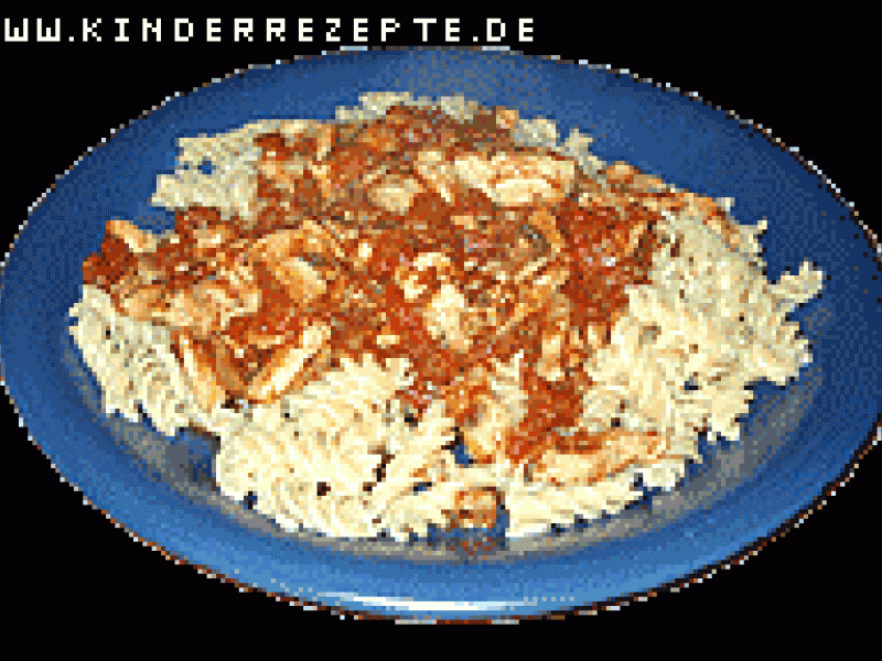 Putengeschnetzeltes mit Tomatensosse