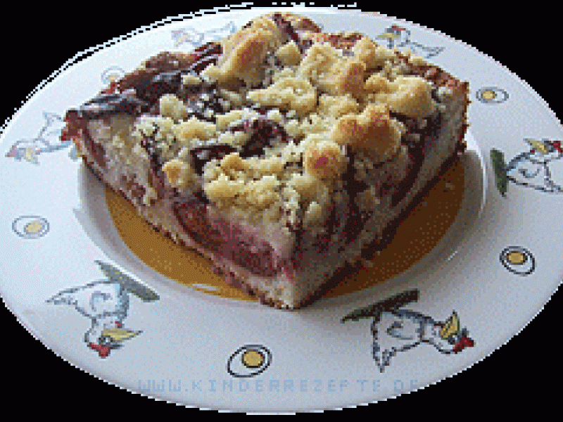 Zwetschgenkuchenblech mit Streuseln