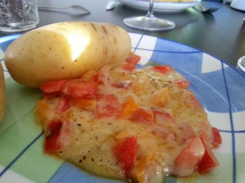 Raclettepaprikamix mit Kartoffeln