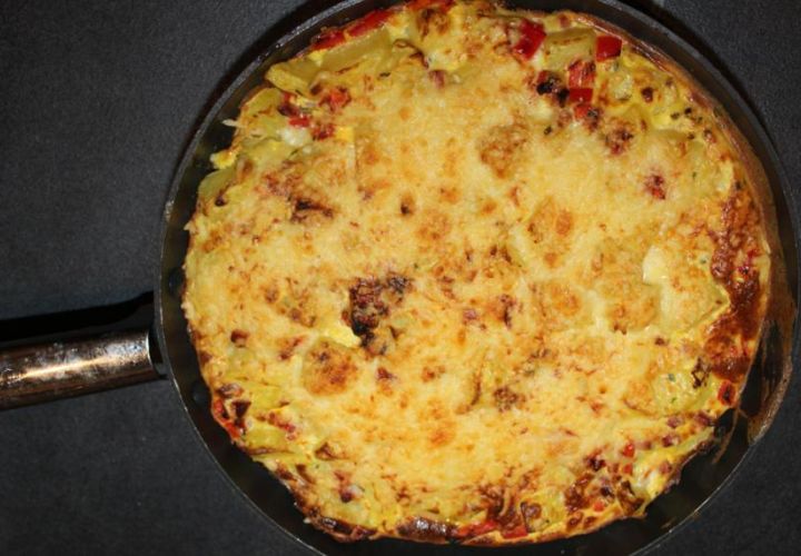 Frittata mit Kartoffeln und Schinken