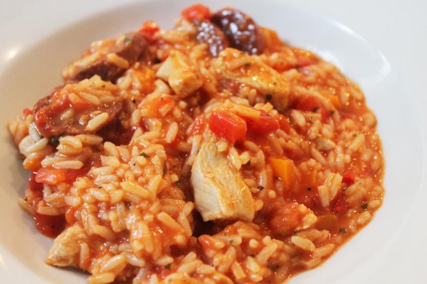 Jambalaya mit Huhn und Chorizo