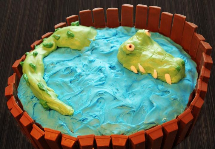 Krokodil-Gehege Kuchen