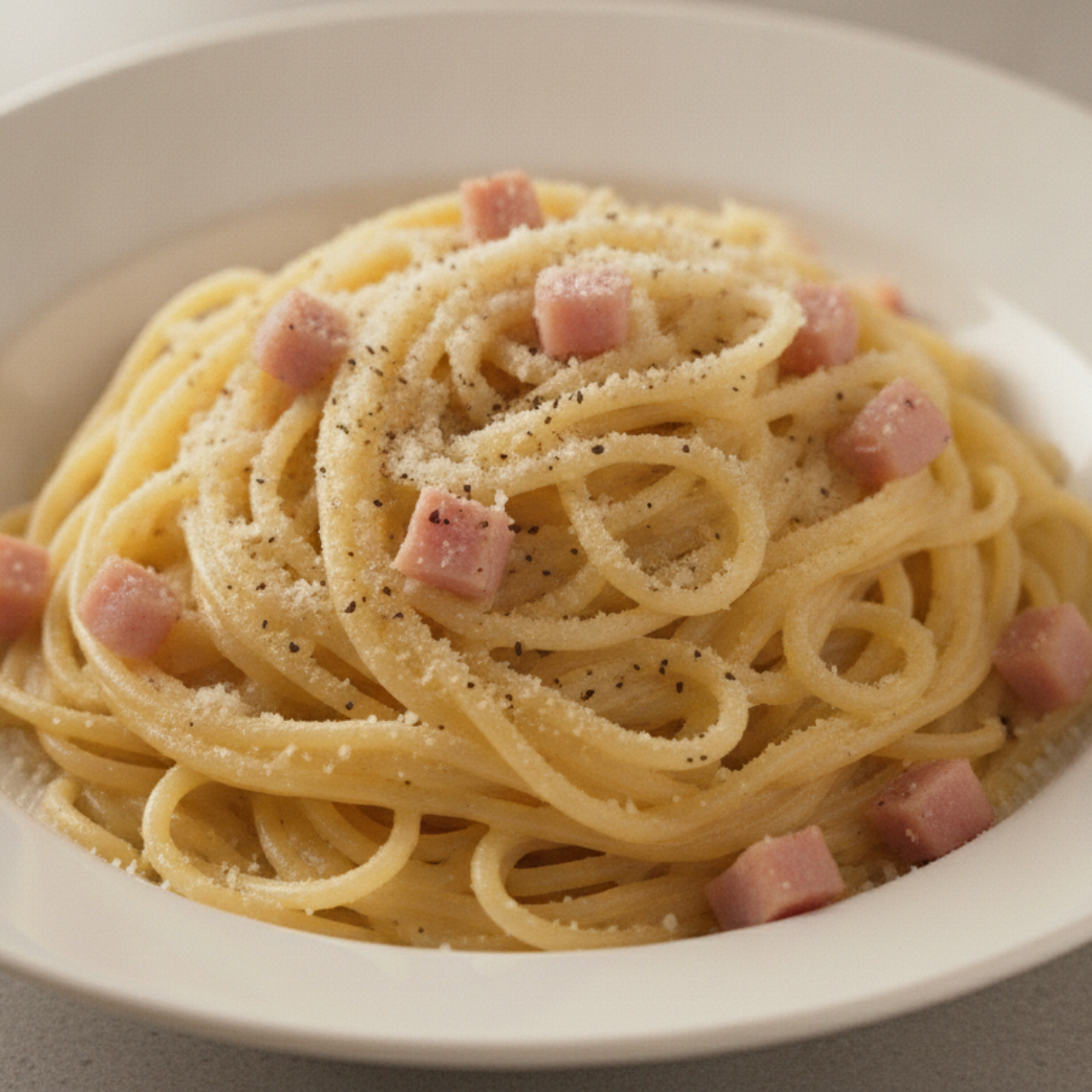 Spaghetti Carbonara (auch vegetarisch möglich)