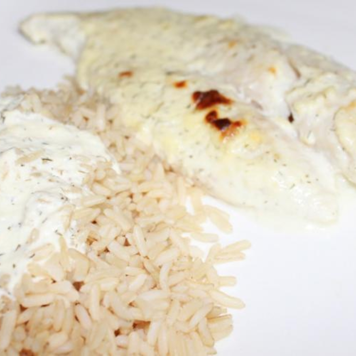 Fisch in Sahnesauce