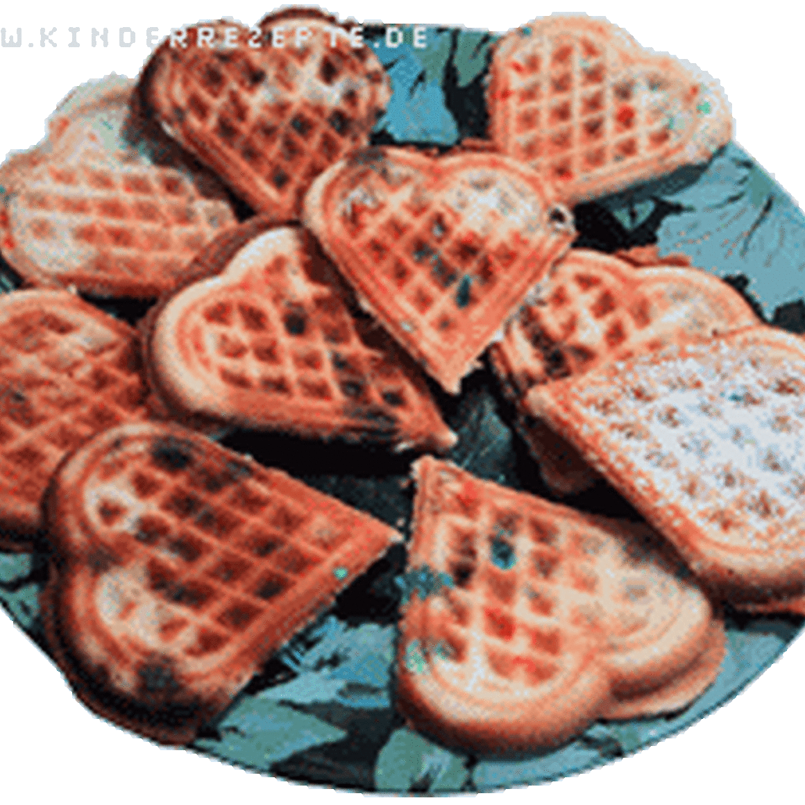 Bunte Sahnewaffeln