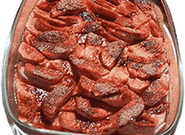Pudding-Zwieback-Auflauf mit Obst