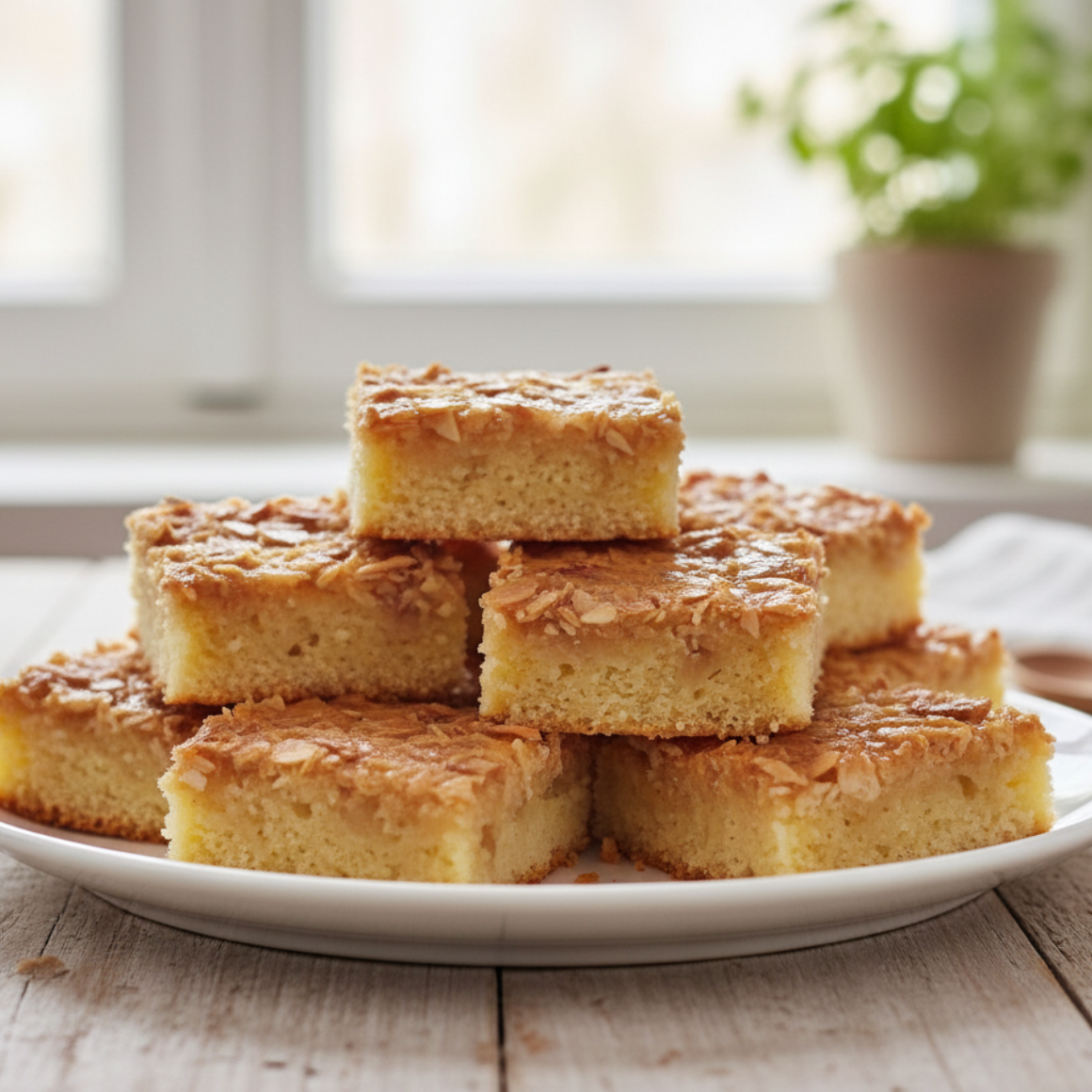 Becherkuchen mit Mandelbelag (Blechkuchen)