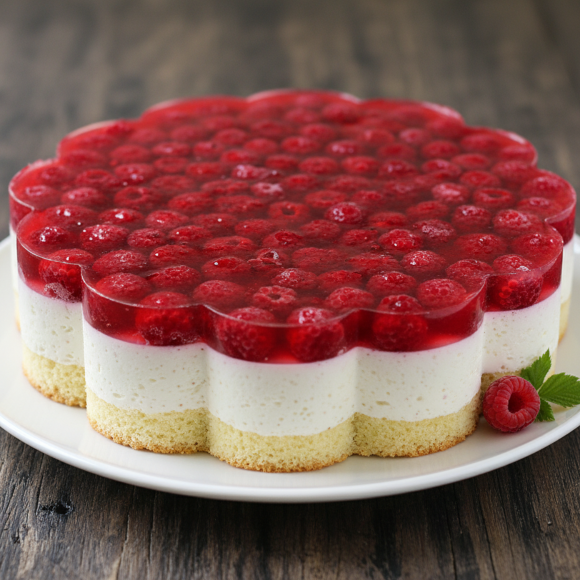 Himbeertorte mit Creme Fraiche-Sahne