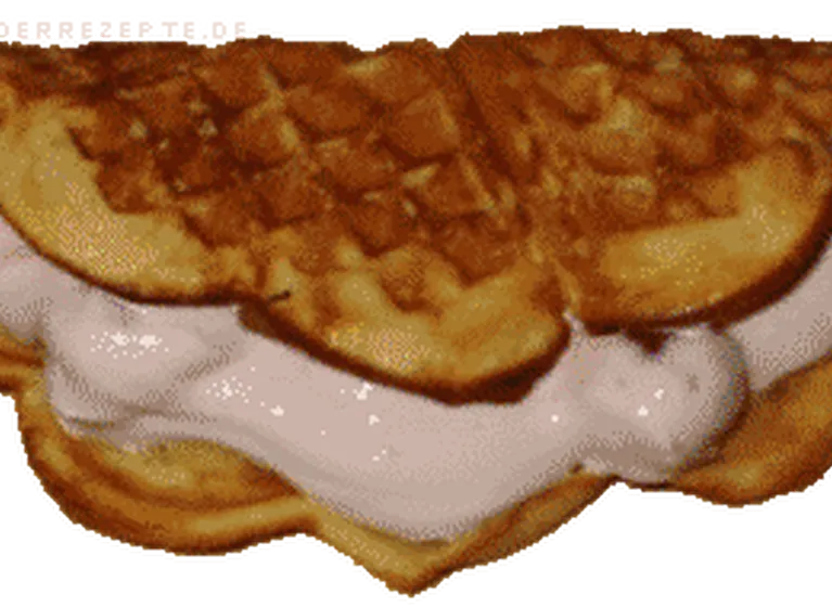 Waffeln mit Kirsch-Quarkfüllung