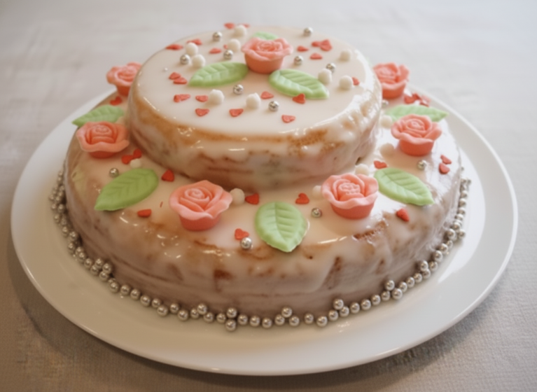 Romantischer Prinzessin-Kuchen