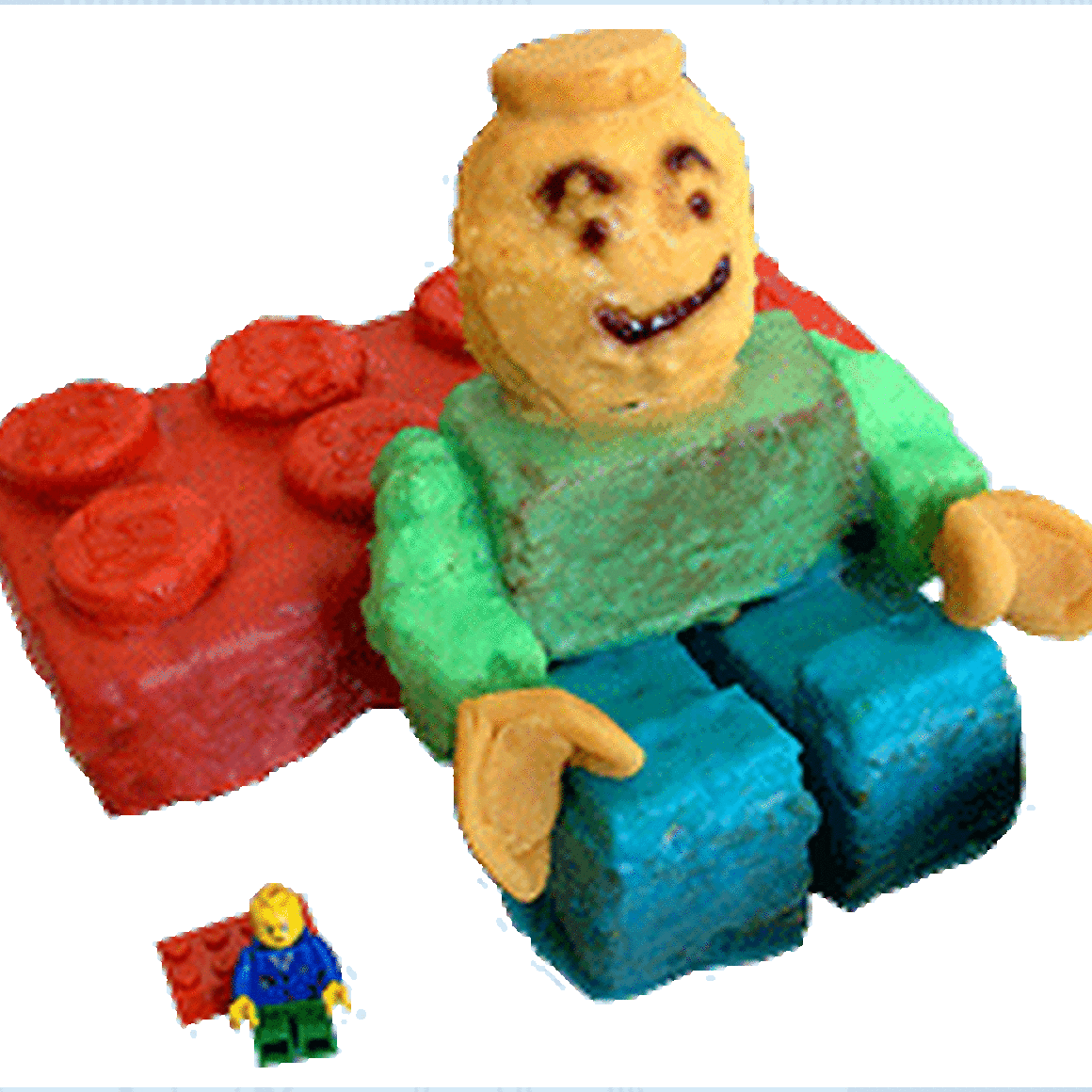 Lego-Männchen und-Stein
