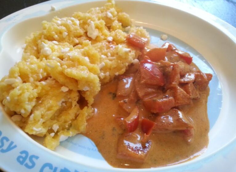 Polentabrei mit Paprika