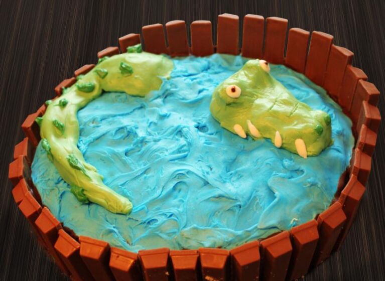 Krokodil-Gehege Kuchen