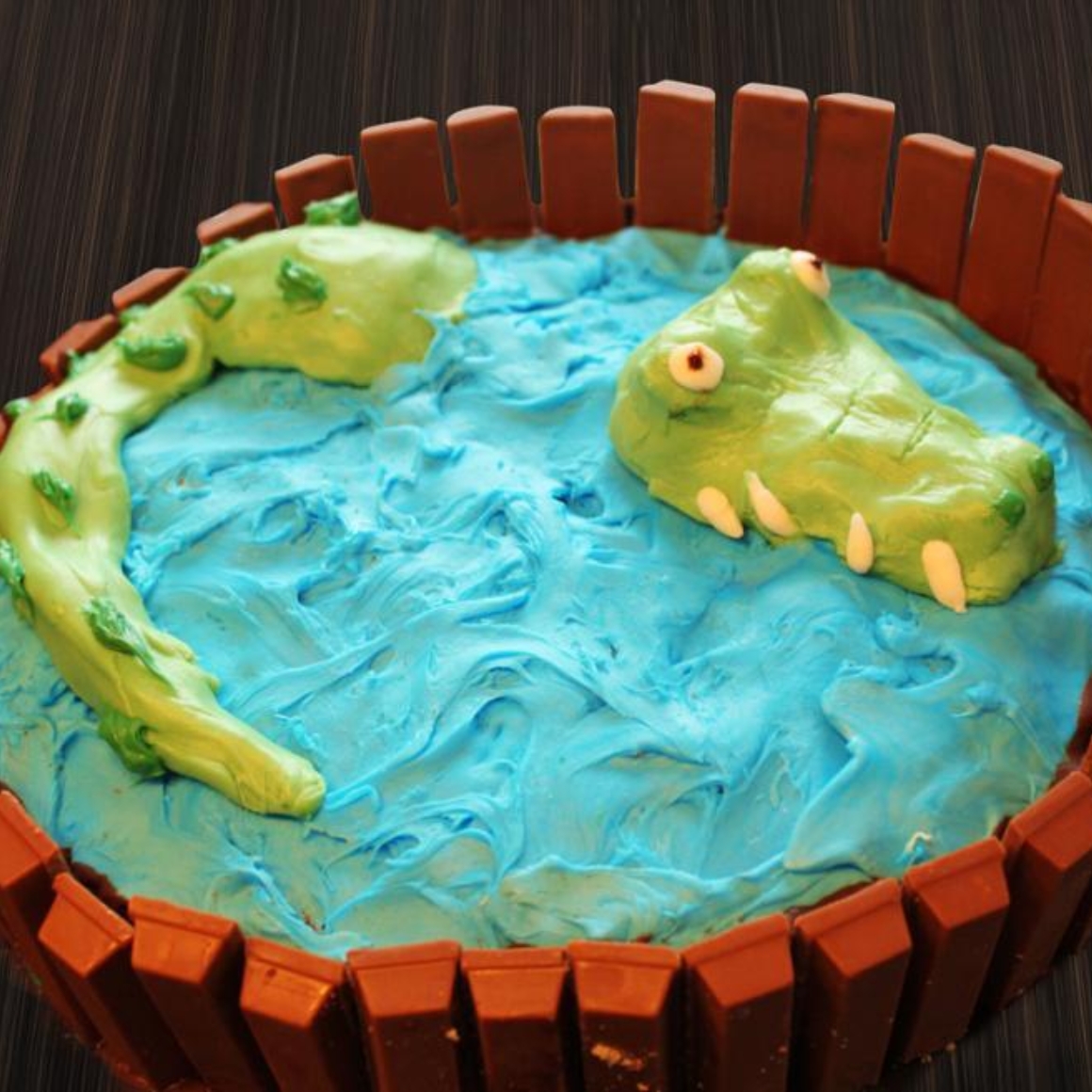 Krokodil-Gehege Kuchen