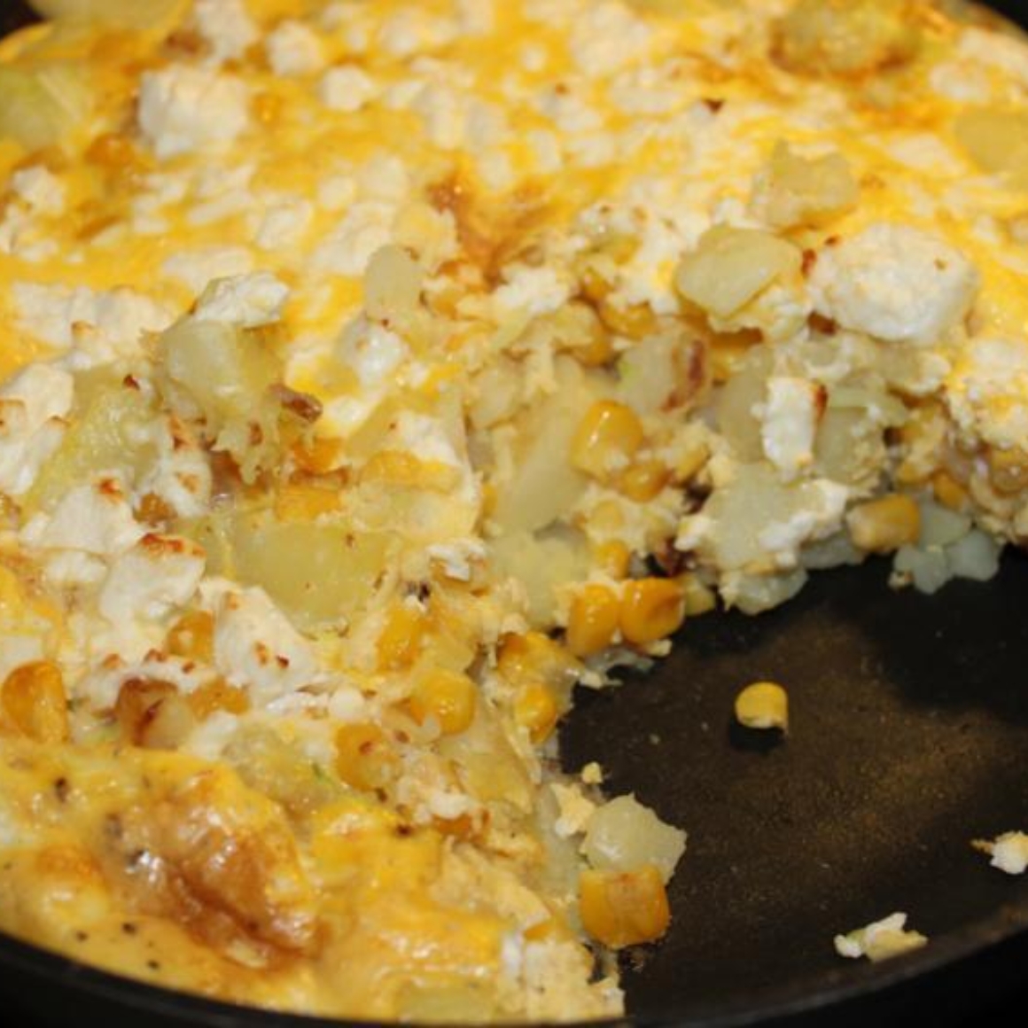 Frittata mit Feta und Mais