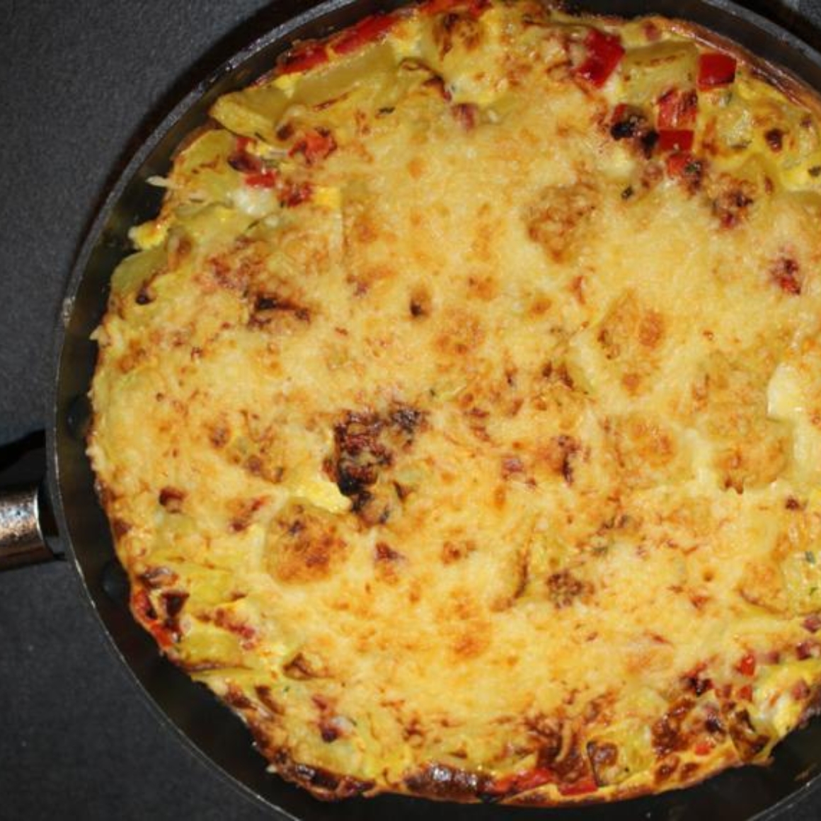 Frittata mit Kartoffeln und Schinken