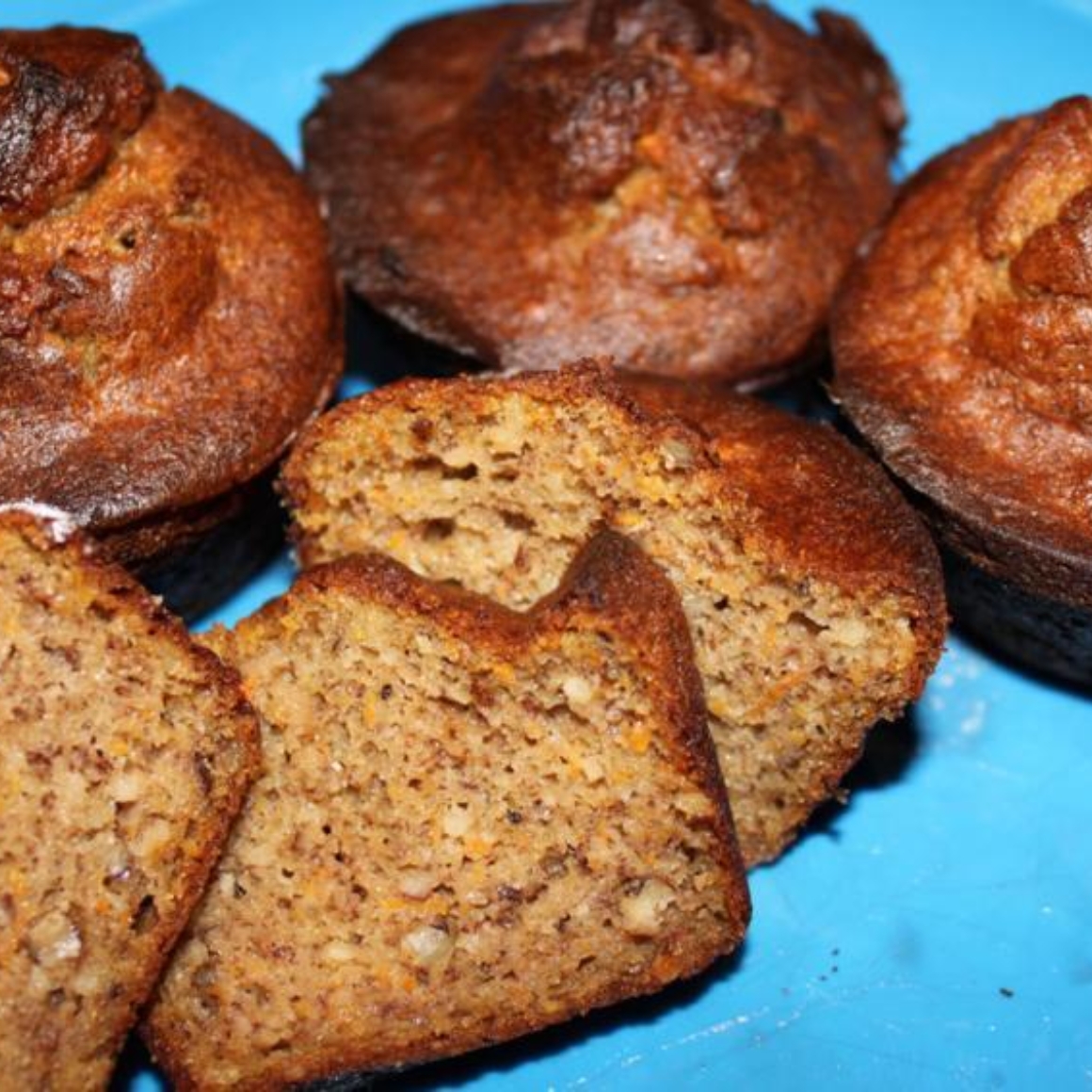 Amaranth-Muffins mit Banane und Karotten (sehr gesund)