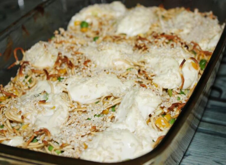Mie-Nudelauflauf