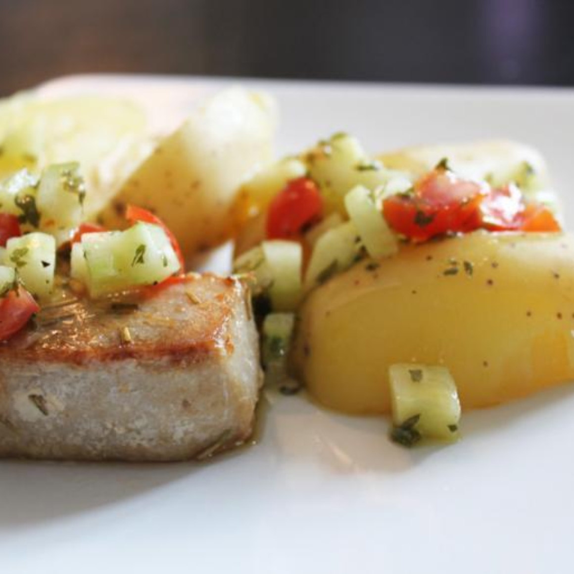 Thunfischsteaks mit Kartoffeln
