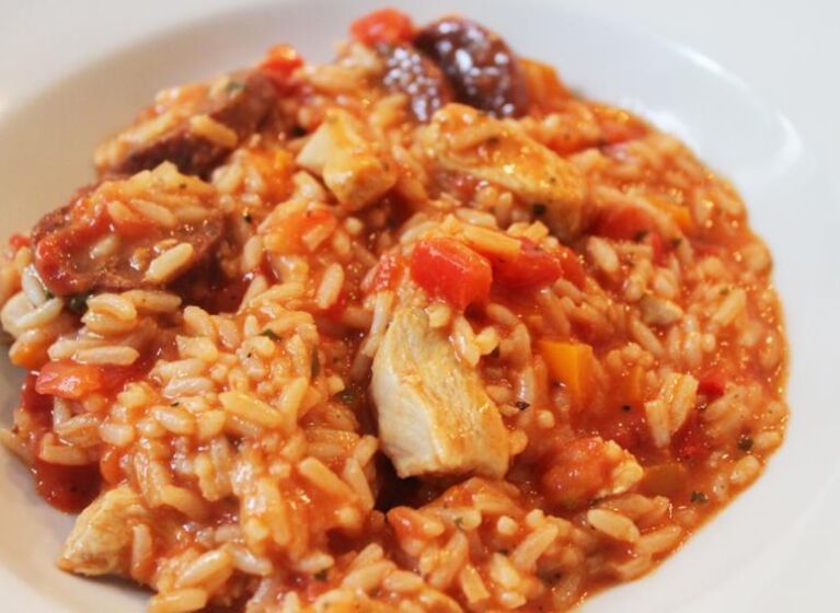Jambalaya mit Huhn und Chorizo