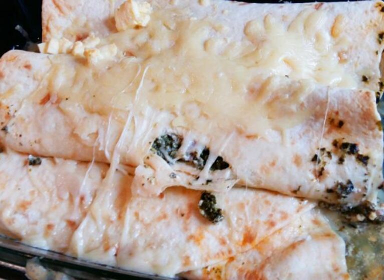 Spinattortilla-Gratin