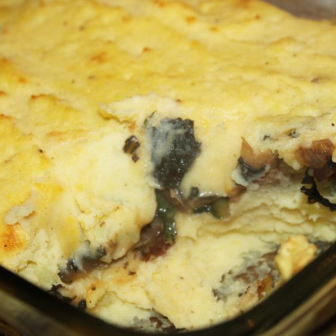 Kartoffelauflauf mit Krautstiel
