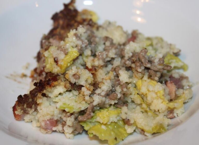 Couscousgratin mit Wirz und Hack