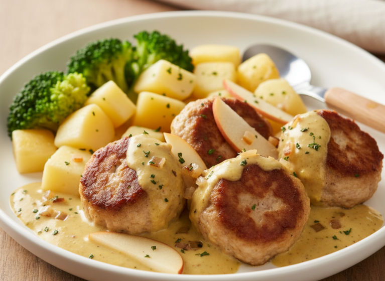 Hackbällchen in Senfsauce