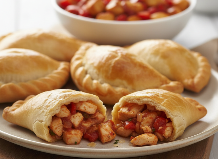Hähnchen-Empanadas (mit Mürbeteig)