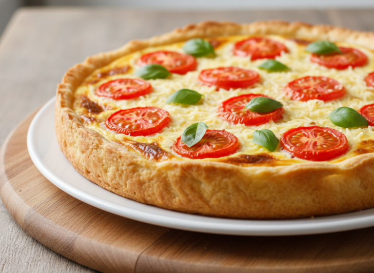 Käsewähe mit Tomaten