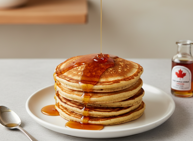 Pancakes mit Ahornsirup