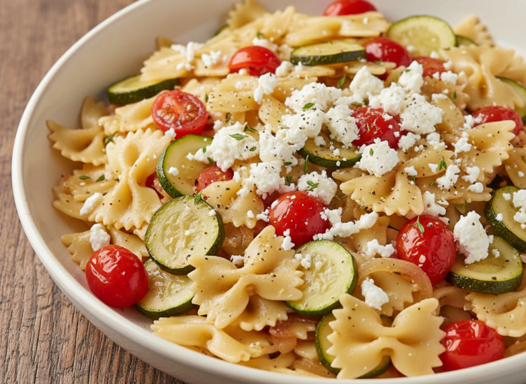 Griechisches Nudelrezept mit Zucchini
