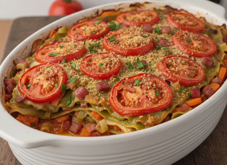 Tomaten-Gemüse-Lasagne