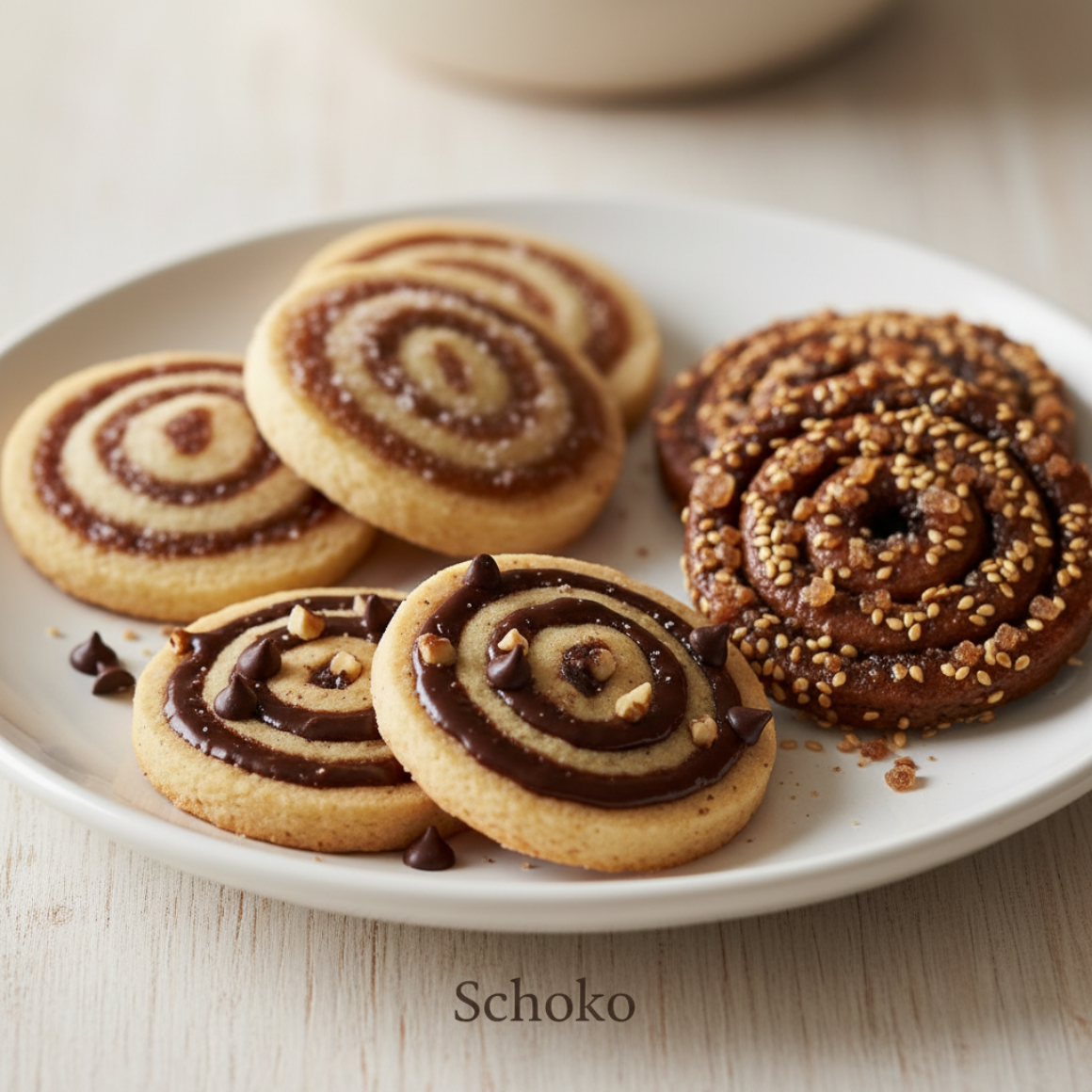 3-Varianten-Plätzchen (Schoko-, Zimt-, Sirup-)