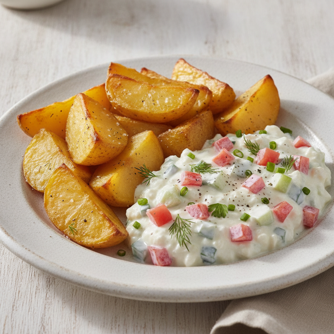 Backofenkartoffel mit Quark (vegetarisch)