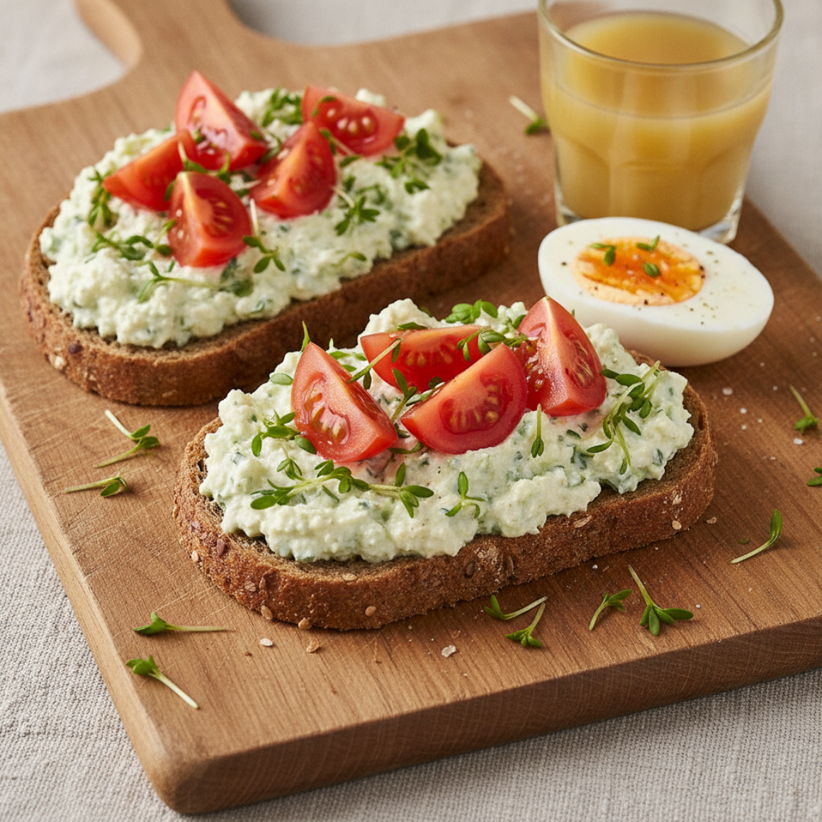 Brote mit Kressequark