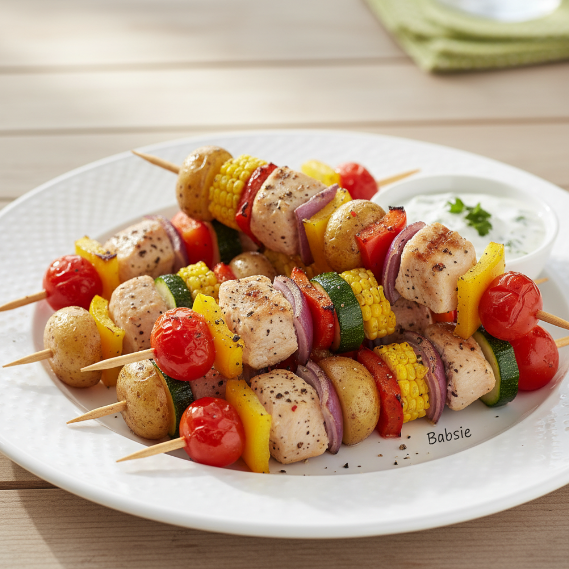Bunte Grillspiesse (fettarm)