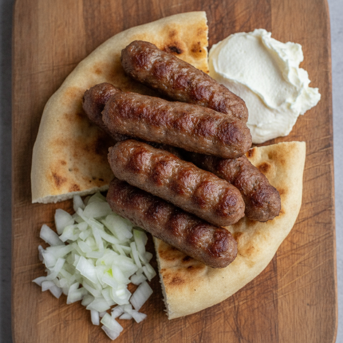 Cevapi (Bosnische Hackfleischröllchen)
