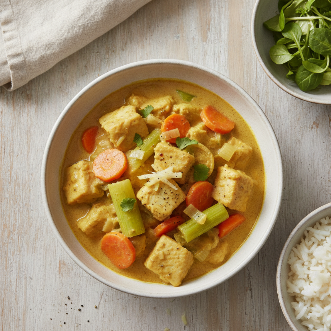 Fischcurry mit Gemüse