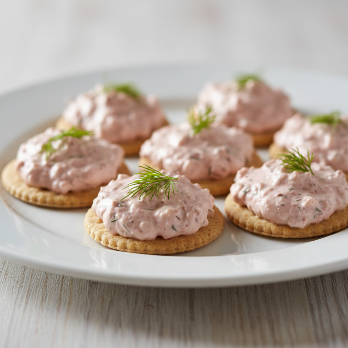 Forellenmousse auf Cräckern
