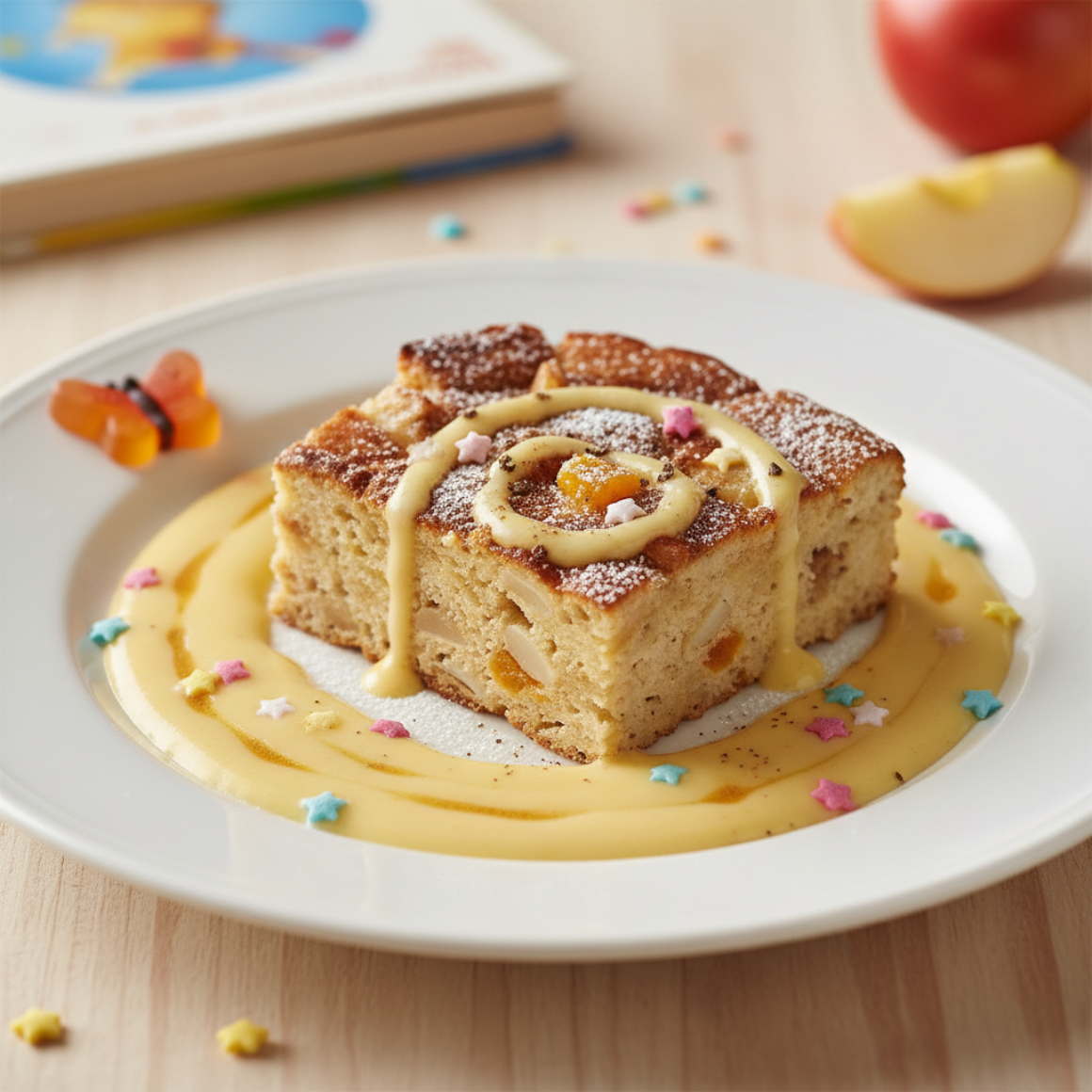 Frankfurter Pudding mit Vanillesauce