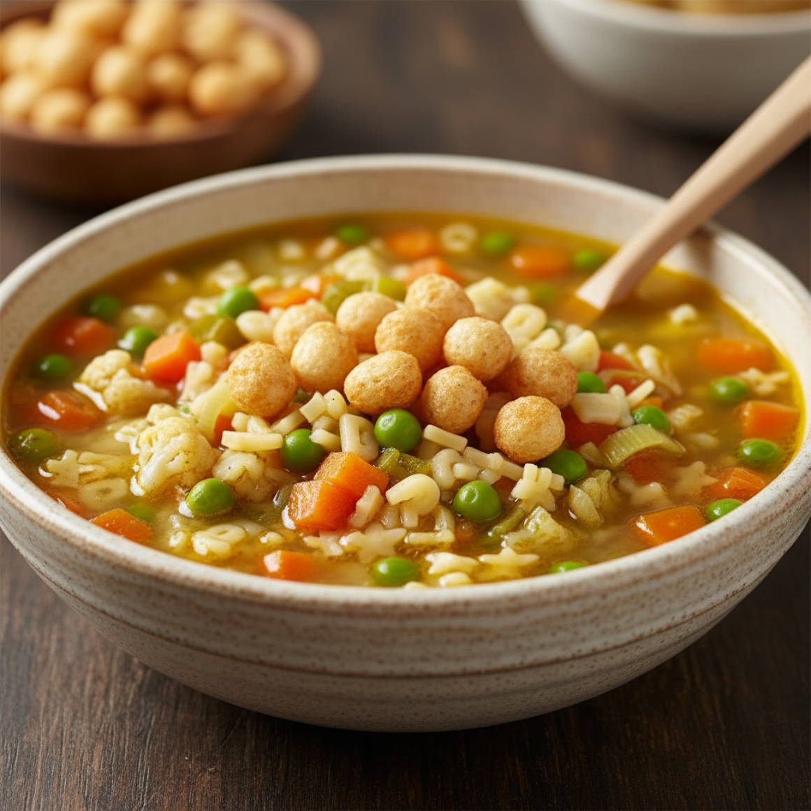 Gemüse-Nudelsuppe (vegetarisch)