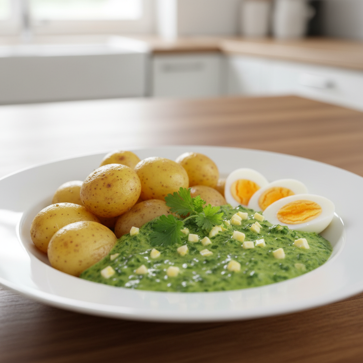 Grüne Sauce und Kartoffeln (vegetarisch)