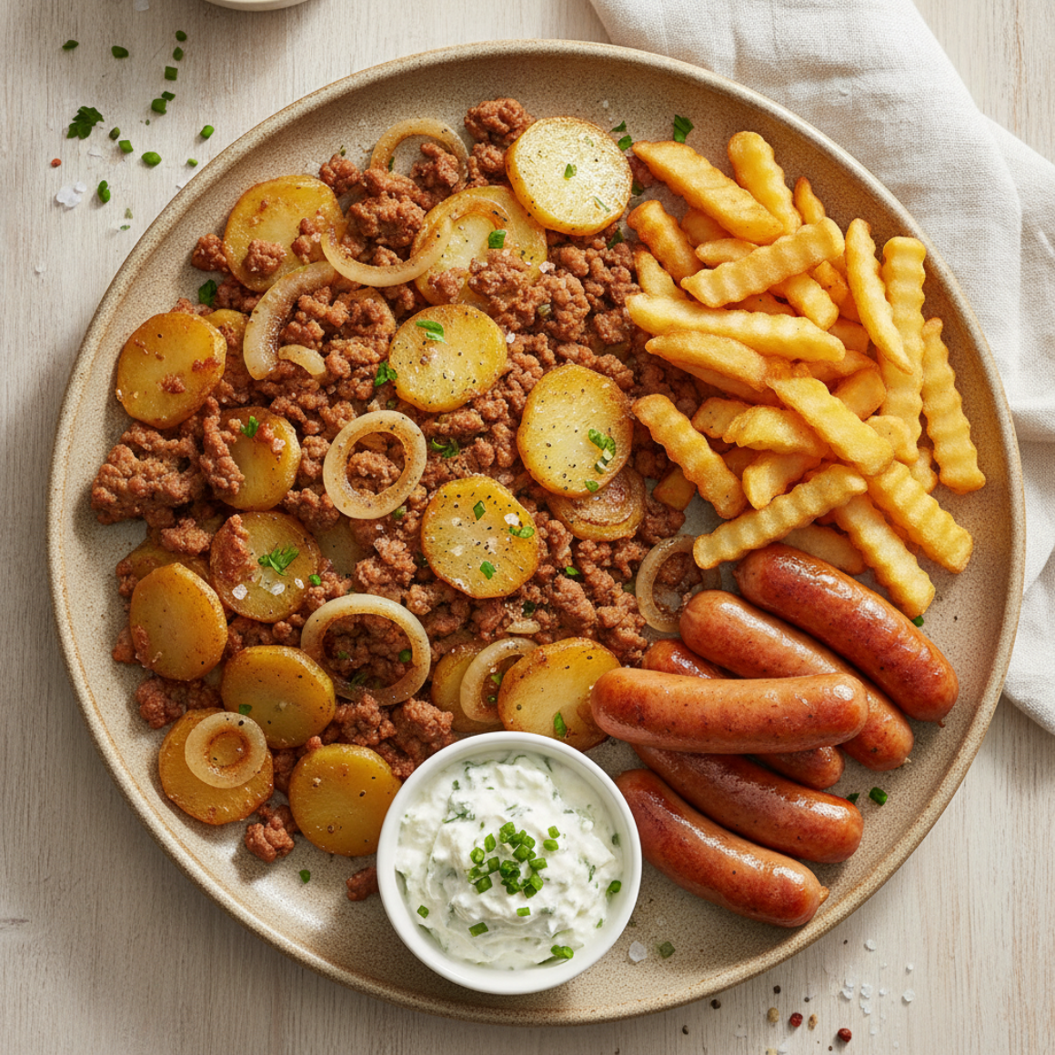 Hack-Kartoffel-Pfanne