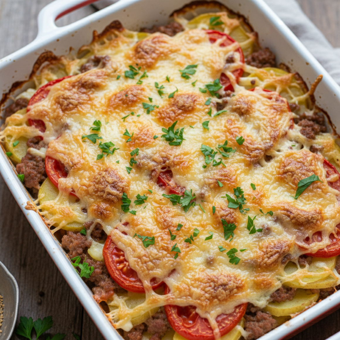Hack-Tomaten-Kartoffelauflauf